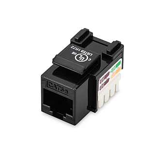 Digitus | Class D CAT 5e Keystone Jack | DN-93501 | Unshielded RJ45 to LSA | Black | Cable installation via LSA strips, color coded according to EIA/TIA 568 A & B; Moduł keystone Cat 5e obsługuje