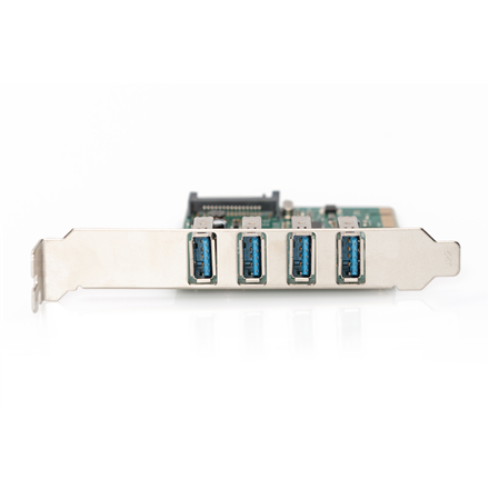 Digitus | Адаптер USB | USB | USB 2.0 | SuperSpeed USB 3.0 | PCI Express 2.0 x1 - 3