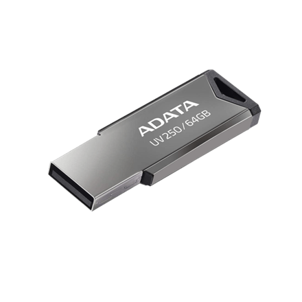 ADATA | USB-накопичувач | UV250 | 64 GB | USB 2.0 | срібний - 1