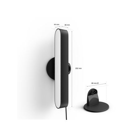 Philips Hue COL Play Light Bar Extension, czarny Philips Hue | Hue COL Play Light Bar Extension | W | 42 W | 2000-6500 Hue White Color Ambiance - 4