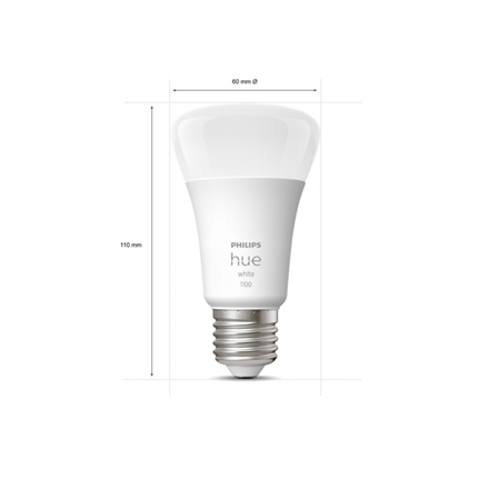 Philips Hue W Starter Kit 9,5W A60 E27 3szt, Bridge, Switch Philips Hue | Hue W Starter Kit 9,5W A60 E27, 3szt, Bridge, Switch | E27 | 9,5W | Ciepła biel 2700K | Bluetooth i Zigbee - 3