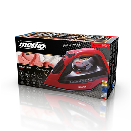 Праска паровою Mesko MS 5031 2400 Вт, Об'єм резервуара для води: мл, Постійна пара 40 г/хв, Функція подвійного паровго удару 70 г/хв, Колі?… - 5