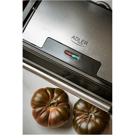 Grill електричний Adler AD 3052 настільний ze stali nierdzewnej 1200 W з антипригарнийmi платаmi та regulowanym nachyleniem talerza - 6