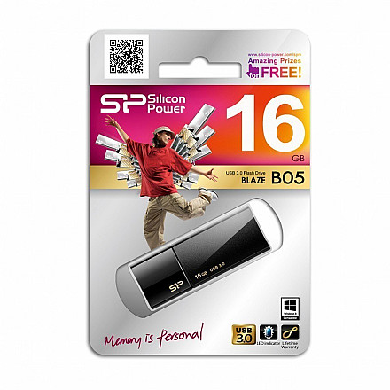 Памʼять USB Silicon Power Blaze B05 16 GB USB 3.0 чорний | Gwarancja 24 місяцьe - 6