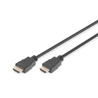 DIGITUS HDMI Standard connection cable, type A M/M, 2.0m, w/Ethernet, Full HD, gold, bl