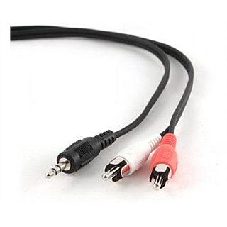 Кабель audio Cablexpert Чоловічий RCA x 2 Minijack stereo 3.5 mm