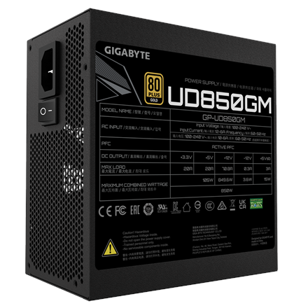 Gigabyte | PSU | GP-UD850GM | W | 850 W - 5