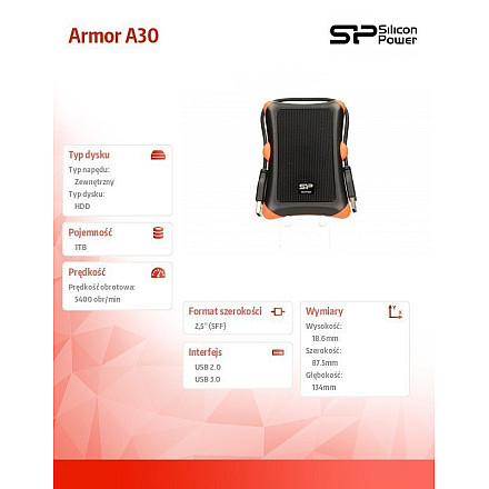 Silicon Power Armor A30 1TB 1000 GB 2,5 