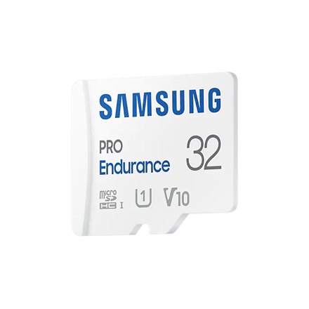 Samsung | PRO Endurance | MB-MJ32KA/EU | 32 GB | Karta pamięci microSD | Pamięć flash klasy U1, V10, Class 10 | Adapter SD - 5