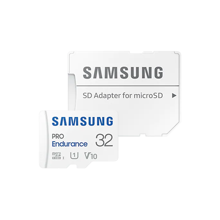 Samsung | PRO Endurance | MB-MJ32KA/EU | 32 GB | Karta pamięci microSD | Pamięć flash klasy U1, V10, Class 10 | Adapter SD - 3