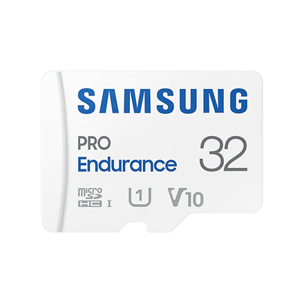 Samsung | PRO Endurance | MB-MJ32KA/EU | 32 GB | Karta pamięci microSD | Pamięć flash klasy U1, V10, Class 10 | Adapter SD - 1
