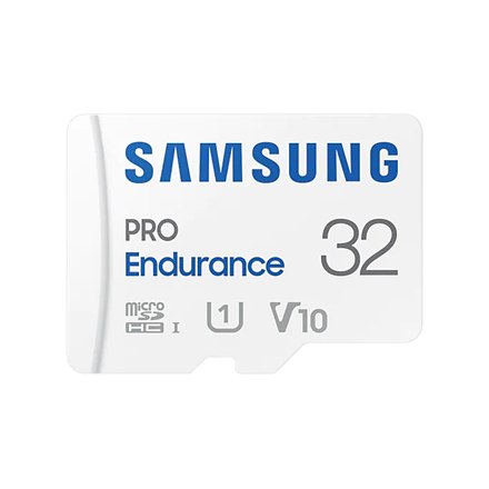 Samsung | PRO Endurance | MB-MJ32KA/EU | 32 GB | Karta pamięci microSD | Pamięć flash klasy U1, V10, Class 10 | Adapter SD - 4