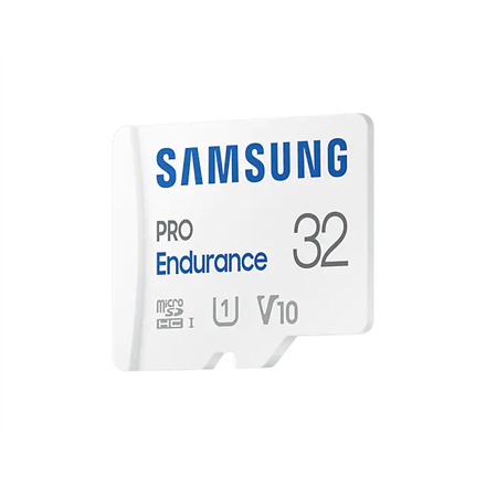 Samsung | PRO Endurance | MB-MJ32KA/EU | 32 GB | Karta pamięci microSD | Pamięć flash klasy U1, V10, Class 10 | Adapter SD - 2