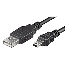 Kabel USB Logilink | Męski | Mini-USB Typ B | Męski | Czarny | 4 pin USB Typ A | 1,8 m