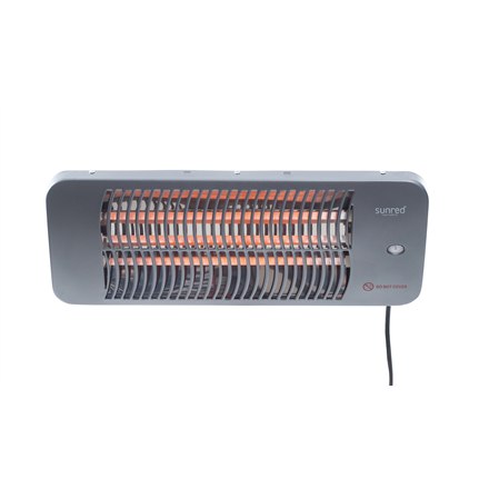 SUNRED | Grzejnik | LUG-2000W, Lugo Quartz Wall | Podczerwień | 2000 W | Liczba poziomów mocy | Odpowiedni do pomieszczeń do m² | Szary | IP24 - 7