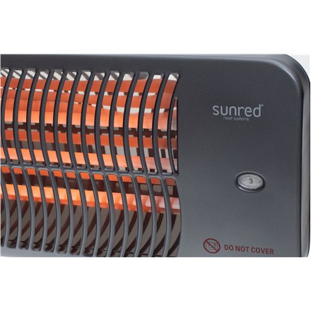 SUNRED | Grzejnik | LUG-2000W, Lugo Quartz Wall | Podczerwień | 2000 W | Liczba poziomów mocy | Odpowiedni do pomieszczeń do m² | Szary | IP24 - 10