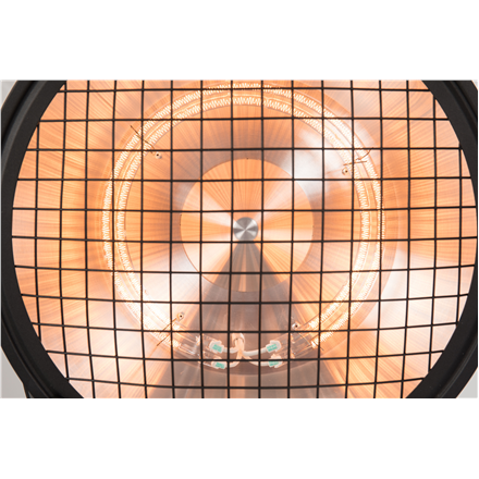 SUNRED | Grzejnik | RSS19, Indus Bright Standing | Podczerwień | 2100 W | Liczba poziomów mocy | Odpowiedni do pomieszczeń do m² | Czarny | IP54 - 4