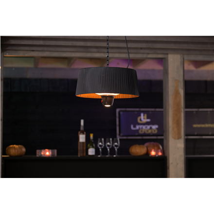 SUNRED | Grzejnik | ARTIX C-HB, Kompaktowy, Jasny, Wiszący | Podczerwień | 1500 W | Liczba poziomów mocy | Odpowiedni do pomieszczeń do m² | Czarny | IP24 - 5