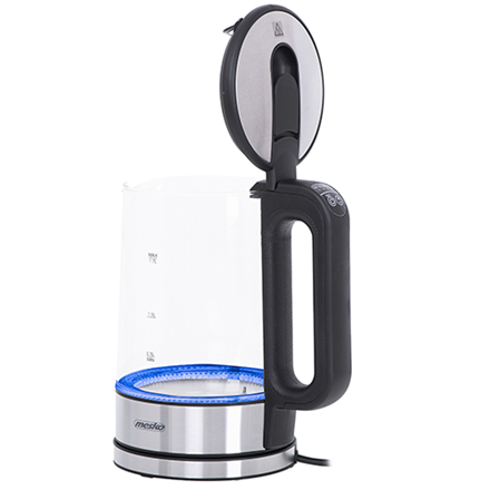 Mesko | Czajnik | MS 1301b | Elektryczny | 1850 W | 1,7 L | Szkło/stal nierdzewna | Podstawa obrotowa 360° | Czarny - 4