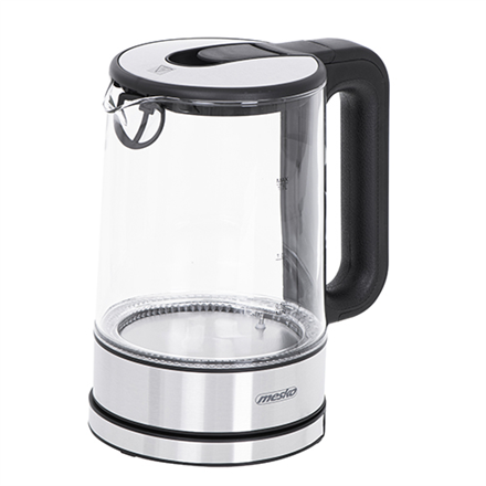 Mesko | Czajnik | MS 1301b | Elektryczny | 1850 W | 1,7 L | Szkło/stal nierdzewna | Podstawa obrotowa 360° | Czarny - 3