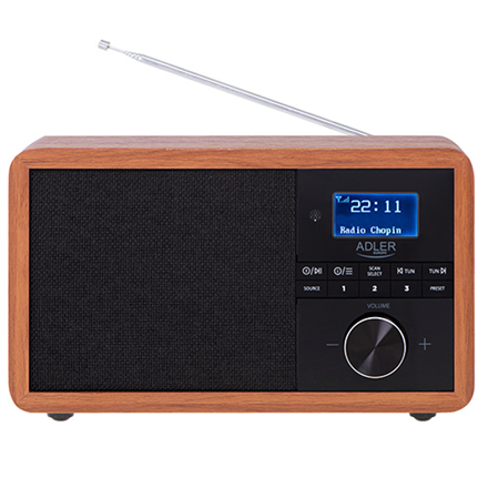 Adler | AD 1184 | Radio DAB+ Bluetooth | Czarny/brązowy | Funkcja alarmu - 2