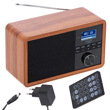 Adler | AD 1184 | Radio DAB+ Bluetooth | Czarny/brązowy | Funkcja alarmu - 8