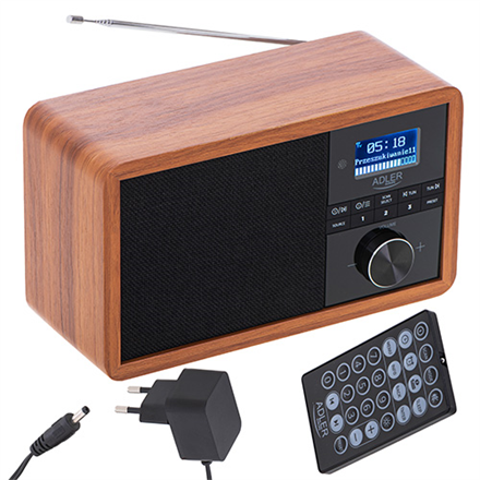 Adler | AD 1184 | Radio DAB+ Bluetooth | Czarny/brązowy | Funkcja alarmu - 3