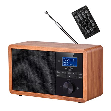 Adler | AD 1184 | Radio DAB+ Bluetooth | Czarny/brązowy | Funkcja alarmu - 6