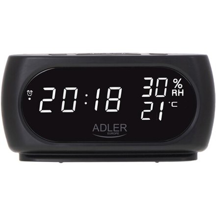 Adler | Zegar z termometrem | AD 1186 | Czarny - 5