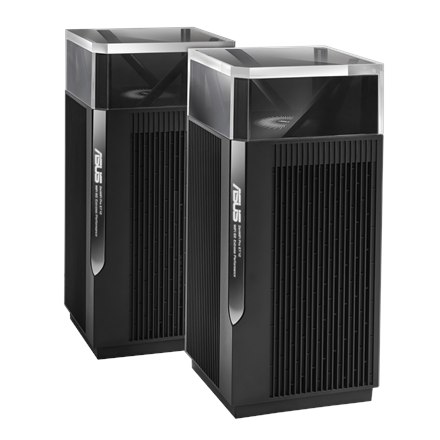 Asus | Wireless Wifi 6E Tri-band Gigabit Router | ZenWiFi Pro ET12 (2-Pack) | 802.11ax | 1148+4804+4804 Mbit/s | 10/100/1000/11000 Mbit/s | Porty Ethernet LAN (RJ-45) 3 | Obsługa sieci mesh Tak | MU-M - 9