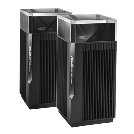 Asus | Wireless Wifi 6E Tri-band Gigabit Router | ZenWiFi Pro ET12 (2-Pack) | 802.11ax | 1148+4804+4804 Mbit/s | 10/100/1000/11000 Mbit/s | Porty Ethernet LAN (RJ-45) 3 | Obsługa sieci mesh Tak | MU-M - 1