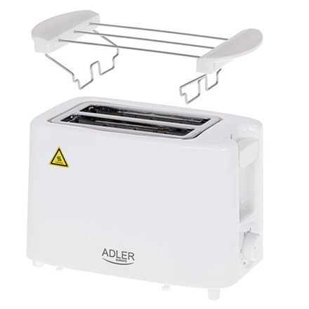 Adler | AD 3223 | Toster | Moc 750 W | Liczba gniazd 2 | Materiał obudowy Plastik | Biały - 8