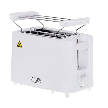 Adler | AD 3223 | Toster | Moc 750 W | Liczba gniazd 2 | Materiał obudowy Plastik | Biały - 7