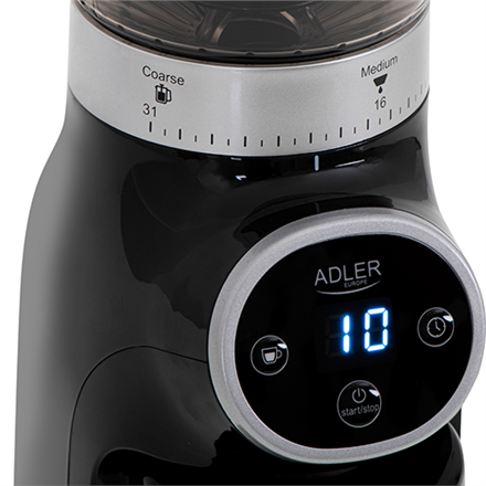 Adler | AD 4450 Burr | Młynek do kawy | 300 W | Pojemność ziaren kawy 300 g | Liczba filiżanek 1-10 sztuk | Czarny - 5