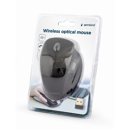 Gembird | Bezпровідна mysz optyczna | MUSW-6B-02 | Миша optyczna | USB | чорний - 3