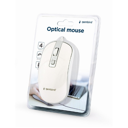 Gembird | Миша optyczna USB | MUS-4B-06-WS | Миша optyczna | білий/срібний - 3