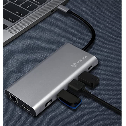 Raidsonic | Stacja dokująca 12-w-1 USB Type-C z PD 100W | BOX IB-DK4050-CPD | Stacja dokująca | Porty Ethernet LAN (RJ-45) 1 | Porty VGA (D-Sub) w ilości | Porty DisplayPorts w ilości | Porty USB 3.0 - 2