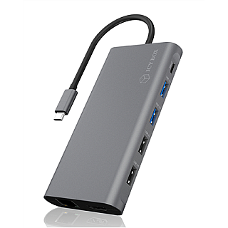 Raidsonic | Stacja dokująca 12-w-1 USB Type-C z PD 100W | BOX IB-DK4050-CPD | Stacja dokująca | Porty Ethernet LAN (RJ-45) 1 | Porty VGA (D-Sub) w ilości | Porty DisplayPorts w ilości | Porty USB 3.0