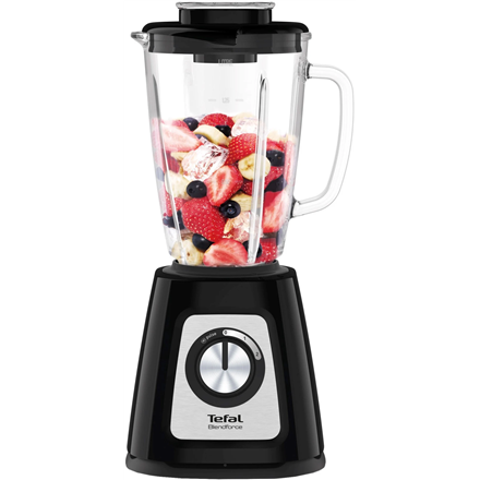 Блендер TEFAL BL438831 BlendForce, stacjonarny, 800 W, szklany dzbanek 1.25 L, funkcja kruszenia lodu, чорний - 2