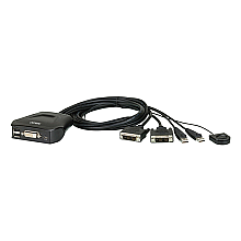 Aten 2-portowy przełącznik KVM USB DVI ze zdalnym wyborem portów Aten | Zdalny wybór portów | 2-portowy przełącznik KVM USB DVI ze zdalnym wyborem portów