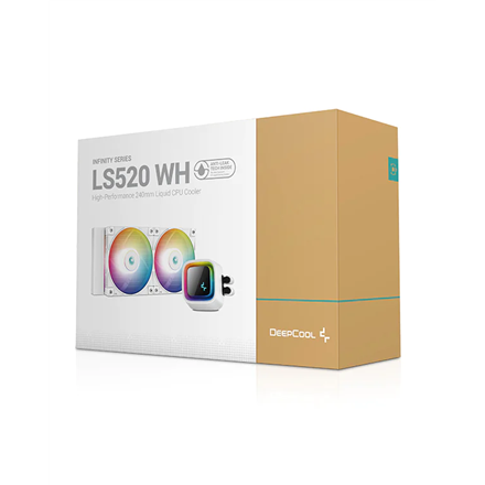 Deepcool | LS520 A-RGB | CPU Liquid Cooler | Biały | Intel, AMD - 5