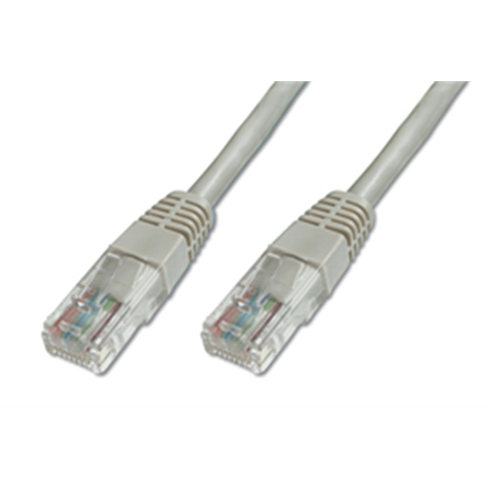 Digitus | CAT 5e | Kabel krosowy | Skrętka nieekranowana (UTP) | Męski | RJ-45 | Męski | RJ-45 | Szary | 1 m - 1