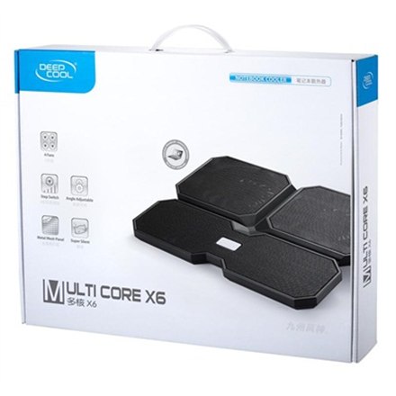 Deepcool | Multicore x6 | Notebook cooler up to 15.6" | Black | 380X295X24mm mm | 900g g - 15