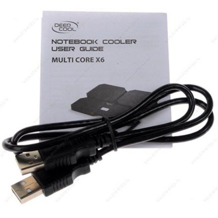 Deepcool | Multicore x6 | Notebook cooler up to 15.6" | Black | 380X295X24mm mm | 900g g - 16