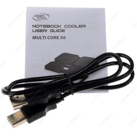 Deepcool | Multicore x6 | Notebook cooler up to 15.6" | Black | 380X295X24mm mm | 900g g - 7
