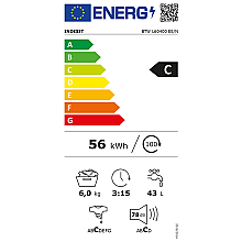 INDESIT BTW L60400 EE/N Пральна машина Клас енергоефективності C