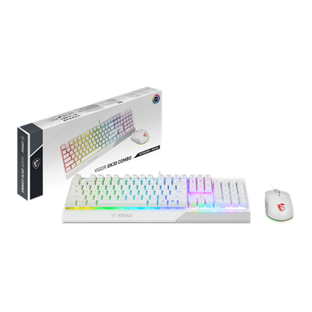 MSI Vigor GK30 COMBO WHITE Zestaw klawiatura та mysz Przewodowa - 5