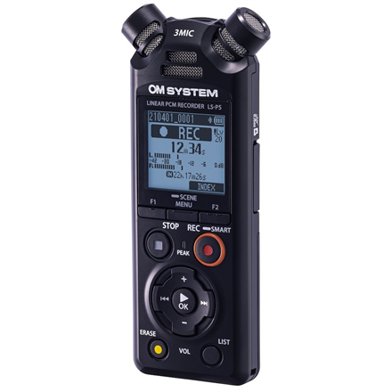 Olympus | Linear PCM Recorder | LS-P5 | Black | Microphone connection | MP3 playback | Rechargeable | FLAC / PCM (WAV) / MP3 | 59 Hrs 35 min | Stereo - 1