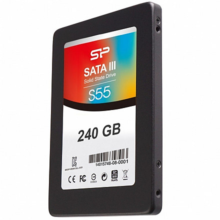 SSD диск Silicon Power Slim S55 240 GB SATA 550 MB/s читання 450 MB/s з гарантією 36 місяців - 8