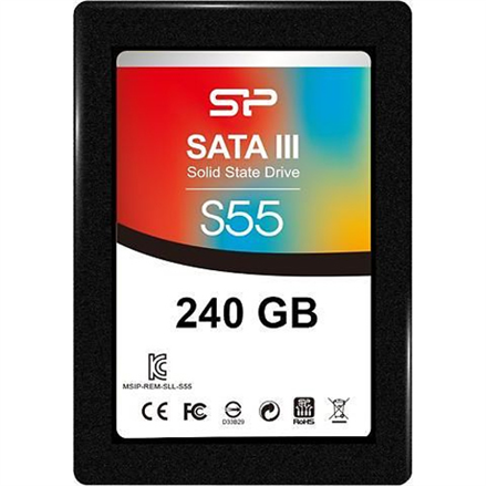 SSD диск Silicon Power Slim S55 240 GB SATA 550 MB/s читання 450 MB/s з гарантією 36 місяців - 5